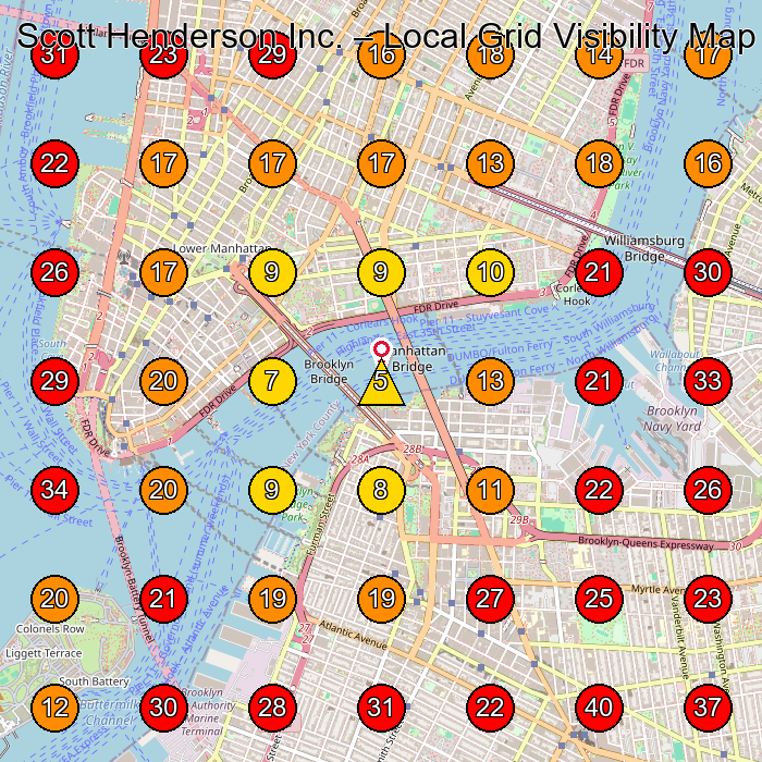 Scott Henderson Inc. GeoGrid visibility map for Industrial Design Company in Jersey City